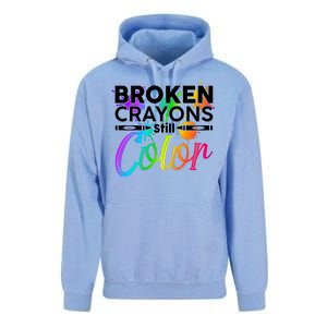 Broken Crayons Still Color Mental Health Awareness Unisex Surf Hoodie