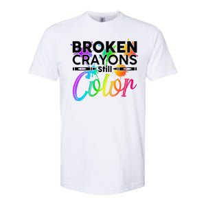 Broken Crayons Still Color Mental Health Awareness Softstyle CVC T-Shirt