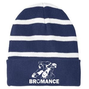 Bromance Wrestling Striped Beanie with Solid Band