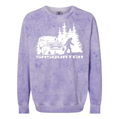 Bronco Sasquatch Truck Colorblast Crewneck Sweatshirt