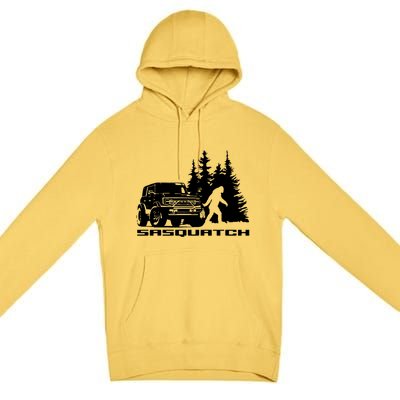 Bronco Sasquatch Truck Premium Pullover Hoodie