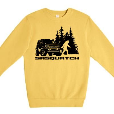 Bronco Sasquatch Truck Premium Crewneck Sweatshirt