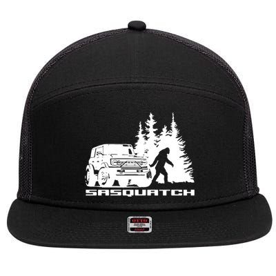 Bronco Sasquatch Truck 7 Panel Mesh Trucker Snapback Hat