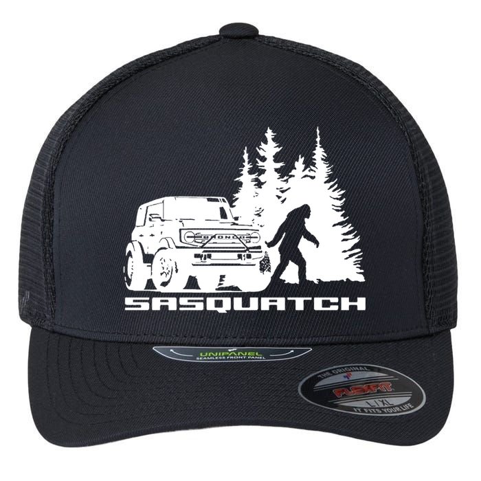 Bronco Sasquatch Truck Flexfit Unipanel Trucker Cap
