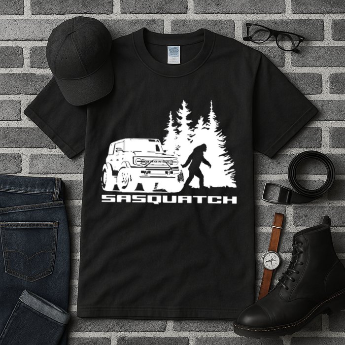 Bronco Sasquatch Truck Tall T-Shirt