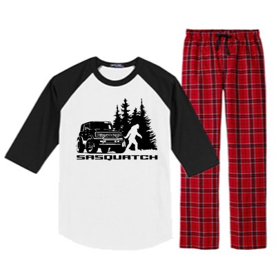 Bronco Sasquatch Truck Raglan Sleeve Pajama Set