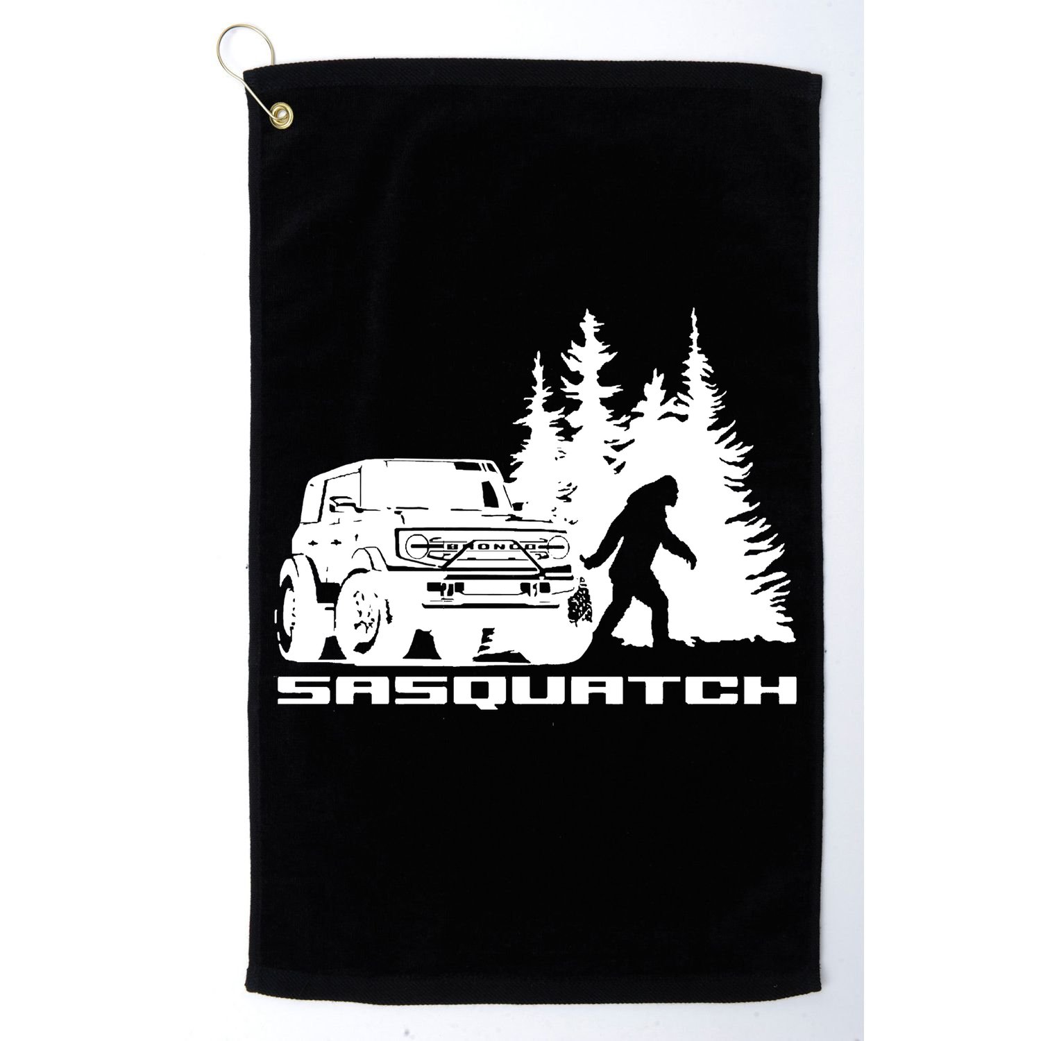 Bronco Sasquatch Truck Golf Towel