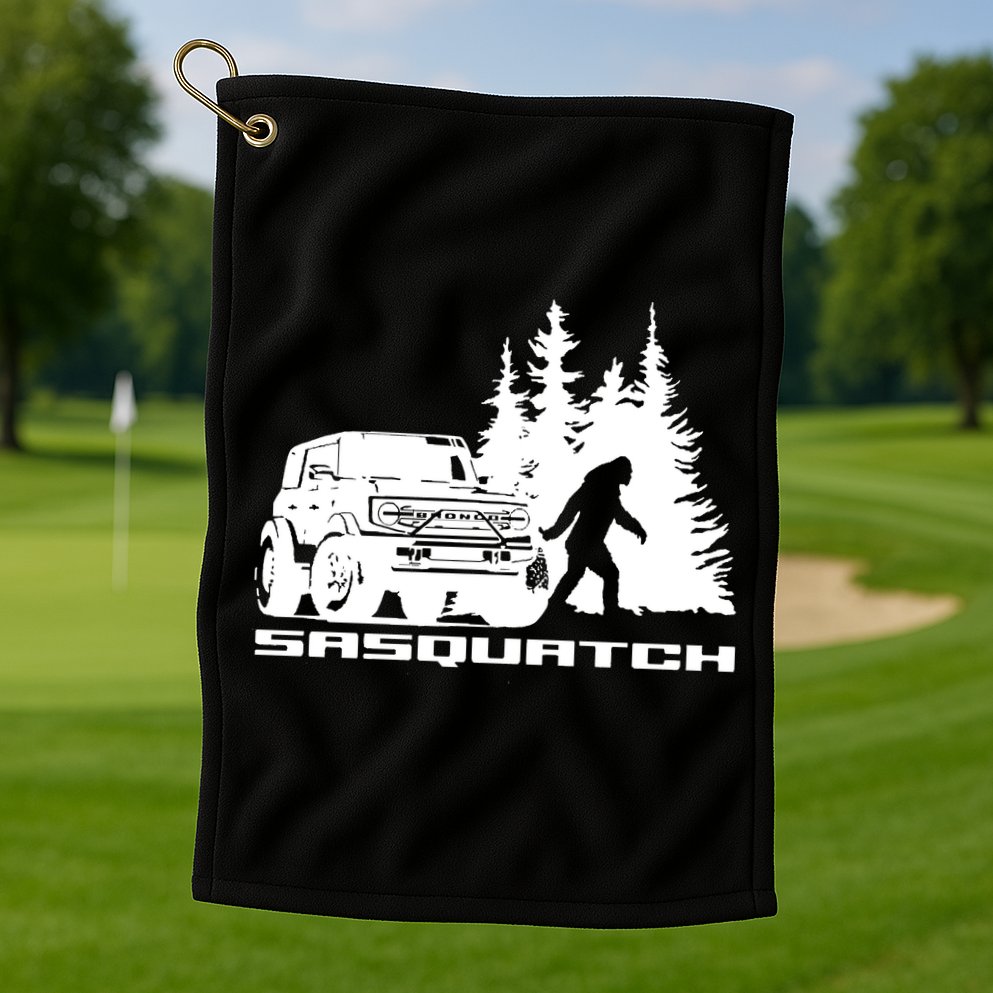 Bronco Sasquatch Truck Golf Towel