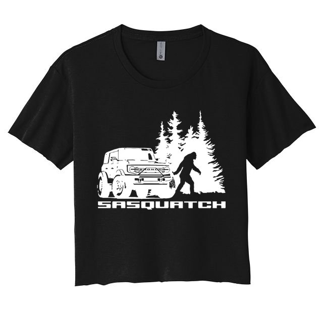 Bronco Sasquatch Truck Women's Crop Top Tee