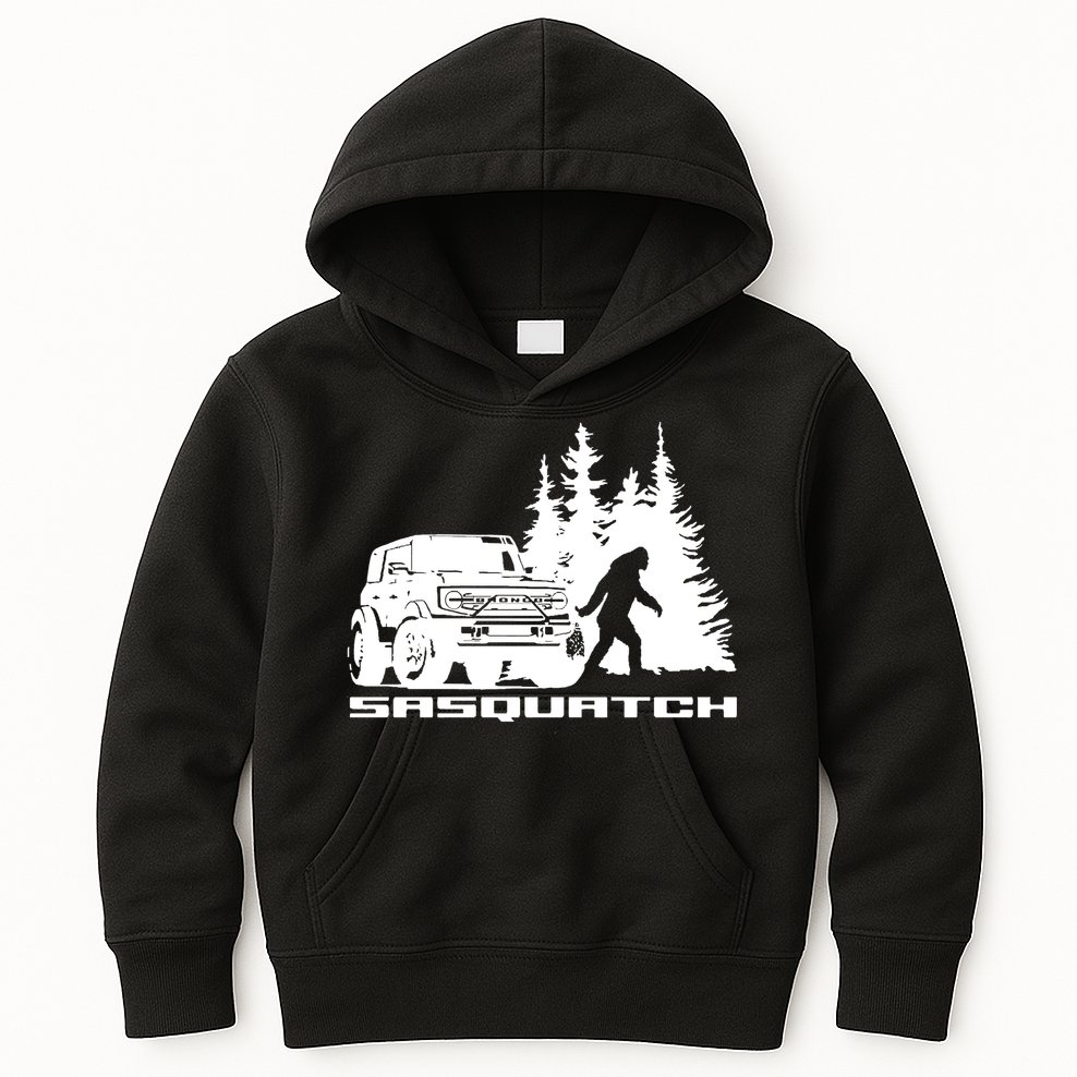 Bronco Sasquatch Truck Kids Hoodie