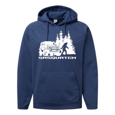 Bronco Sasquatch Truck Performance Fleece Hoodie