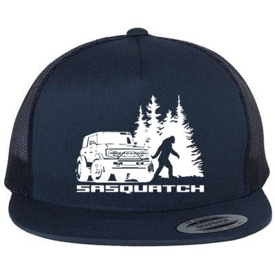 Bronco Sasquatch Truck Flat Bill Trucker Hat