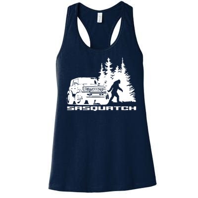 Bronco Sasquatch Truck Women's Racerback Tank