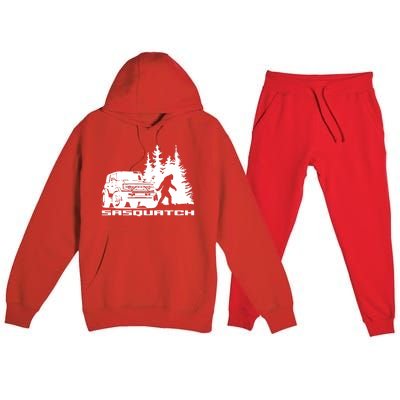 Bronco Sasquatch Truck Premium Hooded Sweatsuit Set