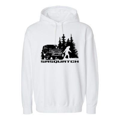 Bronco Sasquatch Truck Garment-Dyed Fleece Hoodie