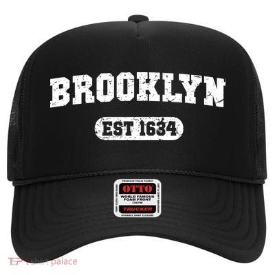 Brooklyn Est 1634 High Crown Mesh Back Trucker Hat