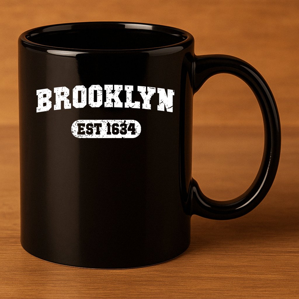 Brooklyn Est 1634 11oz C Handle Ceramic Mug