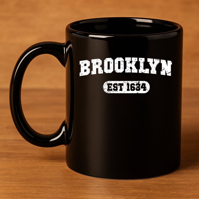 Brooklyn Est 1634 11oz C Handle Ceramic Mug