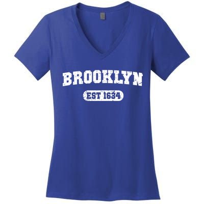 Brooklyn Est 1634 Women's V-Neck T-Shirt