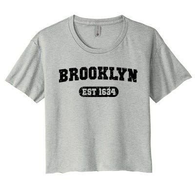 Brooklyn Est 1634 Women's Crop Top Tee