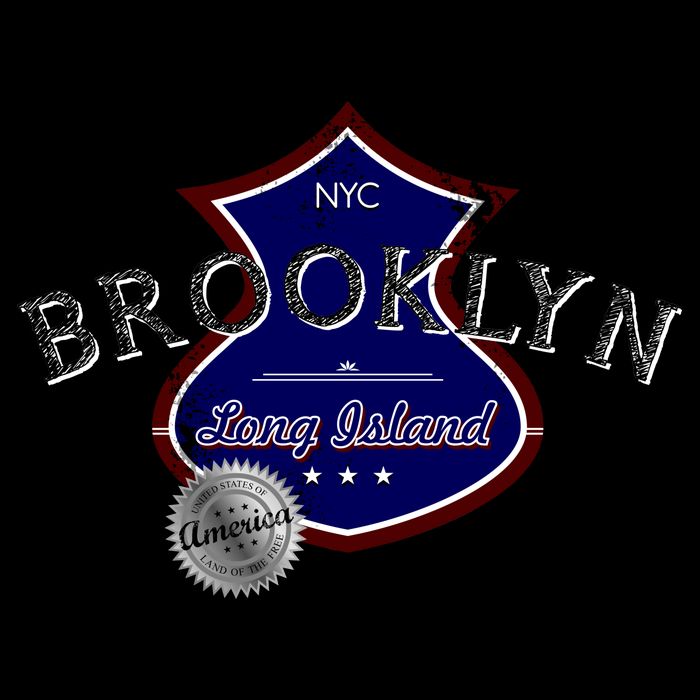 Brooklyn NYC Land of the Free Logo Drawstring Bag