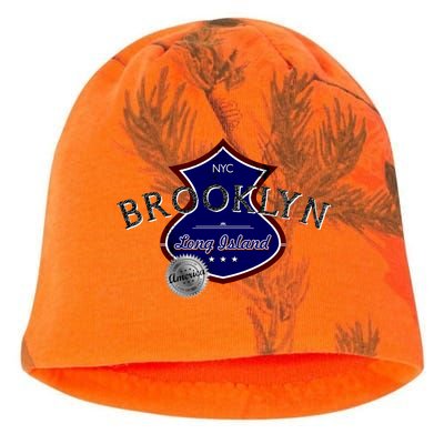 Brooklyn NYC Land of the Free Logo Kati - Camo Knit Beanie