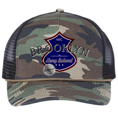 Brooklyn NYC Land of the Free Logo Retro Rope Trucker Hat Cap