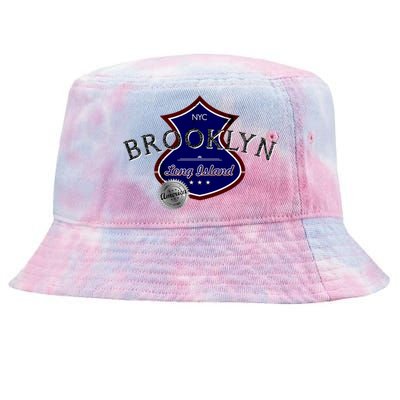 Brooklyn NYC Land of the Free Logo Tie-Dyed Bucket Hat