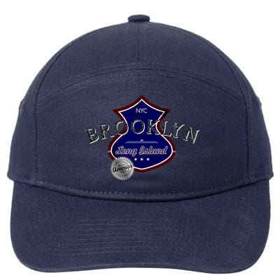 Brooklyn NYC Land of the Free Logo 7-Panel Snapback Hat