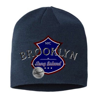 Brooklyn NYC Land of the Free Logo Sustainable Beanie