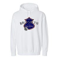 Brooklyn NYC Land of the Free Logo Garment-Dyed Fleece Hoodie