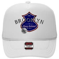 Brooklyn NYC Land of the Free Logo High Crown Mesh Back Trucker Hat