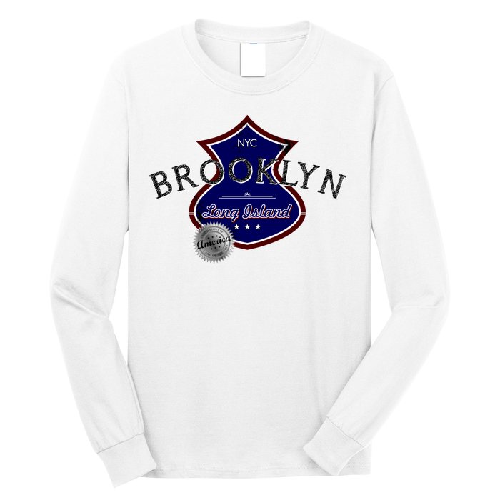 Brooklyn NYC Land of the Free Logo Long Sleeve Shirt