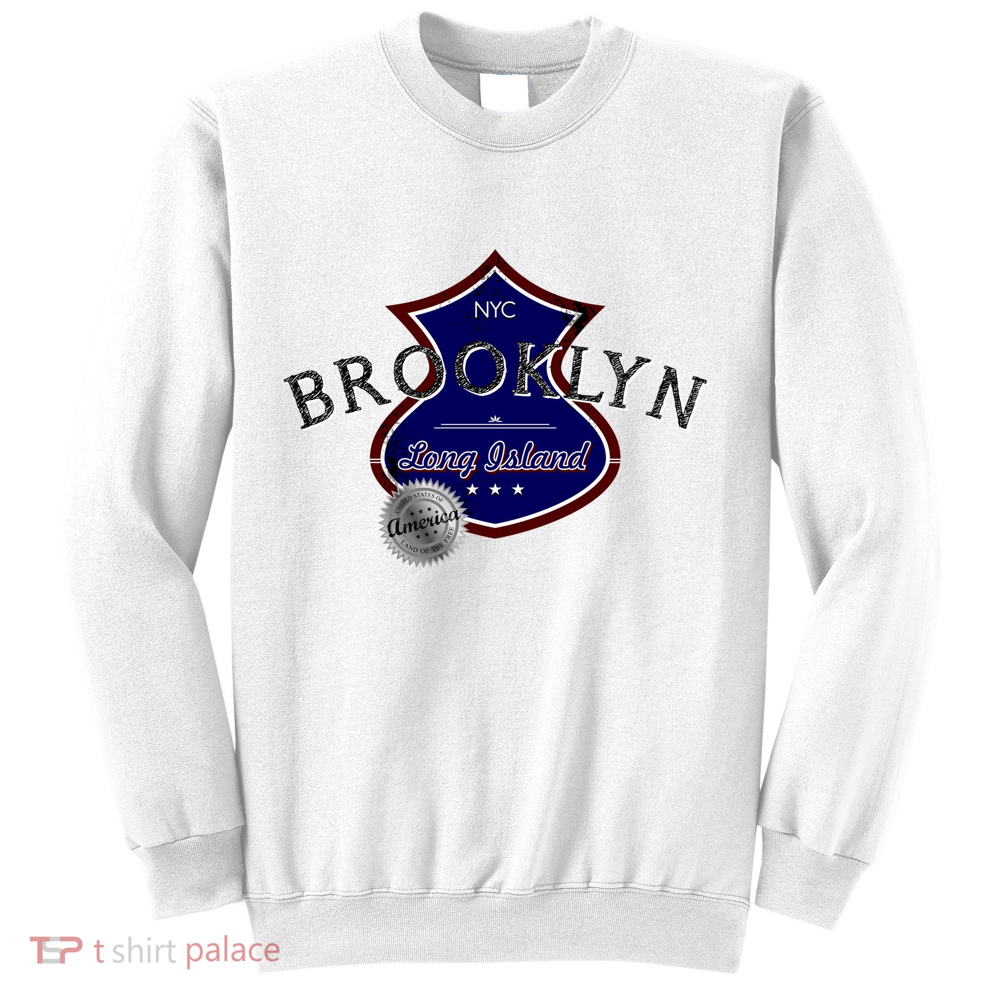 Brooklyn NYC Land of the Free Logo Sweatshirt