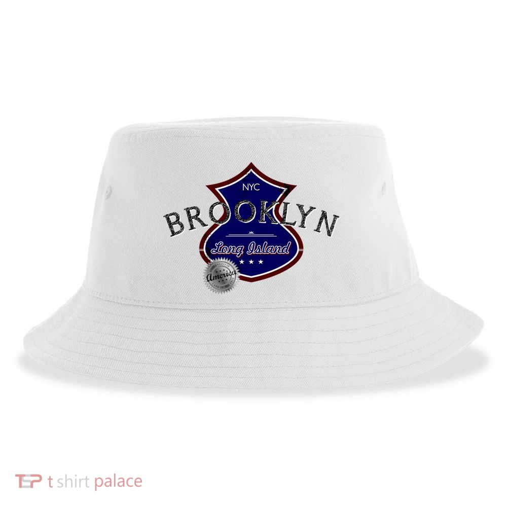 Brooklyn NYC Land of the Free Logo Sustainable Bucket Hat