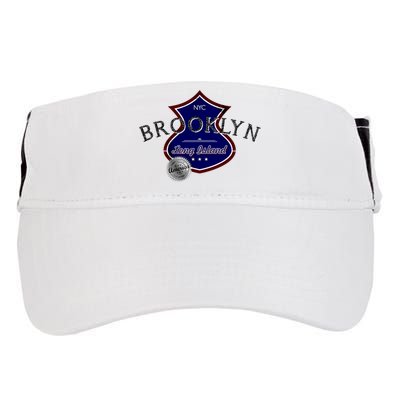 Brooklyn NYC Land of the Free Logo Adult Drive Performance Visor