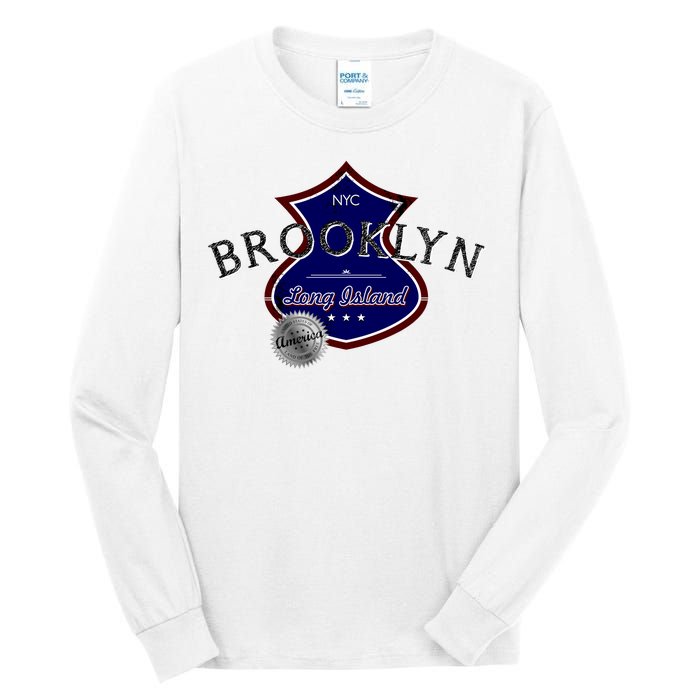 Brooklyn NYC Land of the Free Logo Tall Long Sleeve T-Shirt