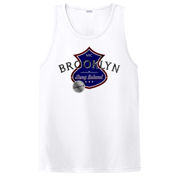 Brooklyn NYC Land of the Free Logo PosiCharge Competitor Tank