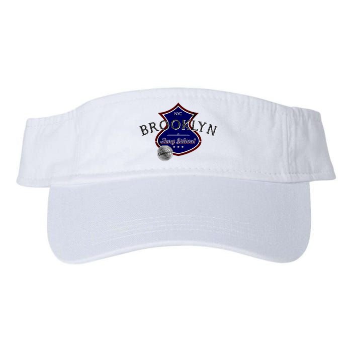 Brooklyn NYC Land of the Free Logo Valucap Bio-Washed Visor