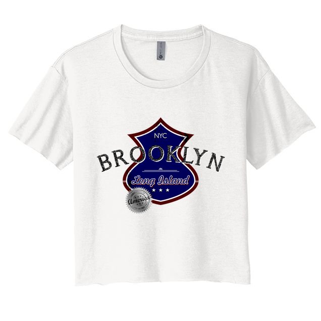 Brooklyn NYC Land of the Free Logo Crop Top