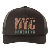 Brooklyn NYC New York City Vintage Emblem Yupoong Adult 5-Panel Trucker Hat