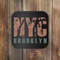 Brooklyn NYC New York City Vintage Emblem Coaster