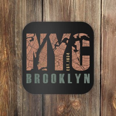 Brooklyn NYC New York City Vintage Emblem Coaster