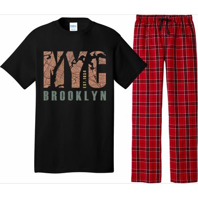 Brooklyn NYC New York City Vintage Emblem Pajama Set