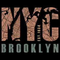 Brooklyn NYC New York City Vintage Emblem Flatbill Hat