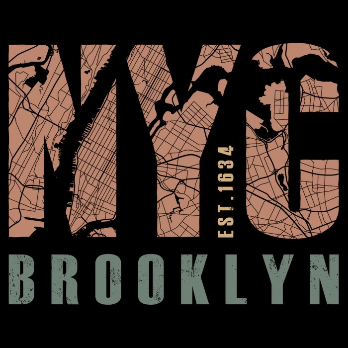 Brooklyn NYC New York City Vintage Emblem Flatbill Hat