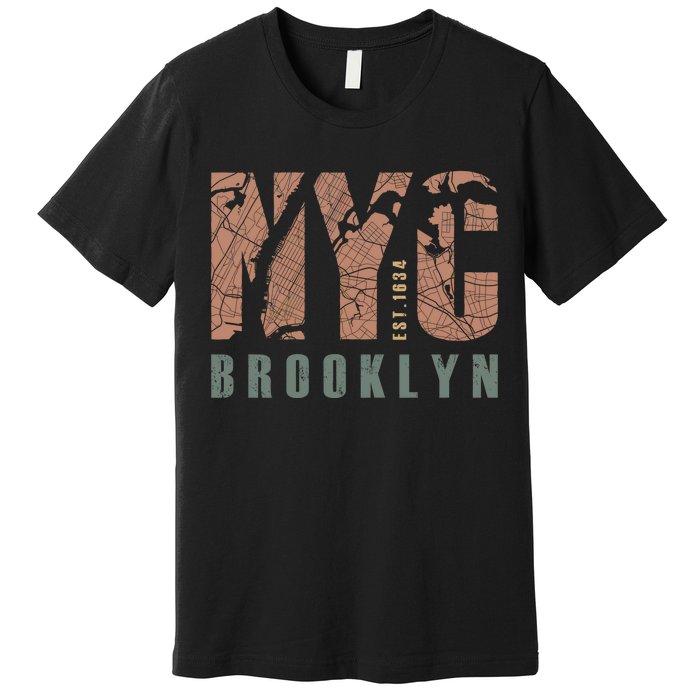 Brooklyn NYC New York City Vintage Emblem Premium T-Shirt