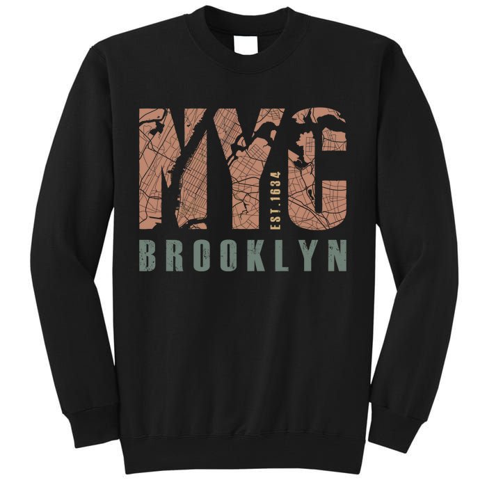 Brooklyn NYC New York City Vintage Emblem Tall Sweatshirt