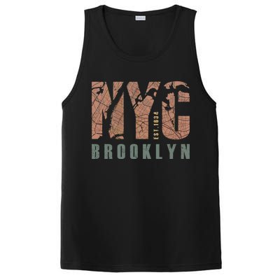 Brooklyn NYC New York City Vintage Emblem PosiCharge Competitor Tank