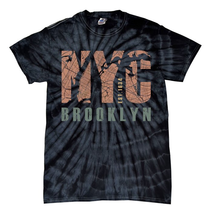 Brooklyn NYC New York City Vintage Emblem Tie-Dye T-Shirt